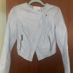 Bar III Cropped Jacket in Sky Blue Size Small